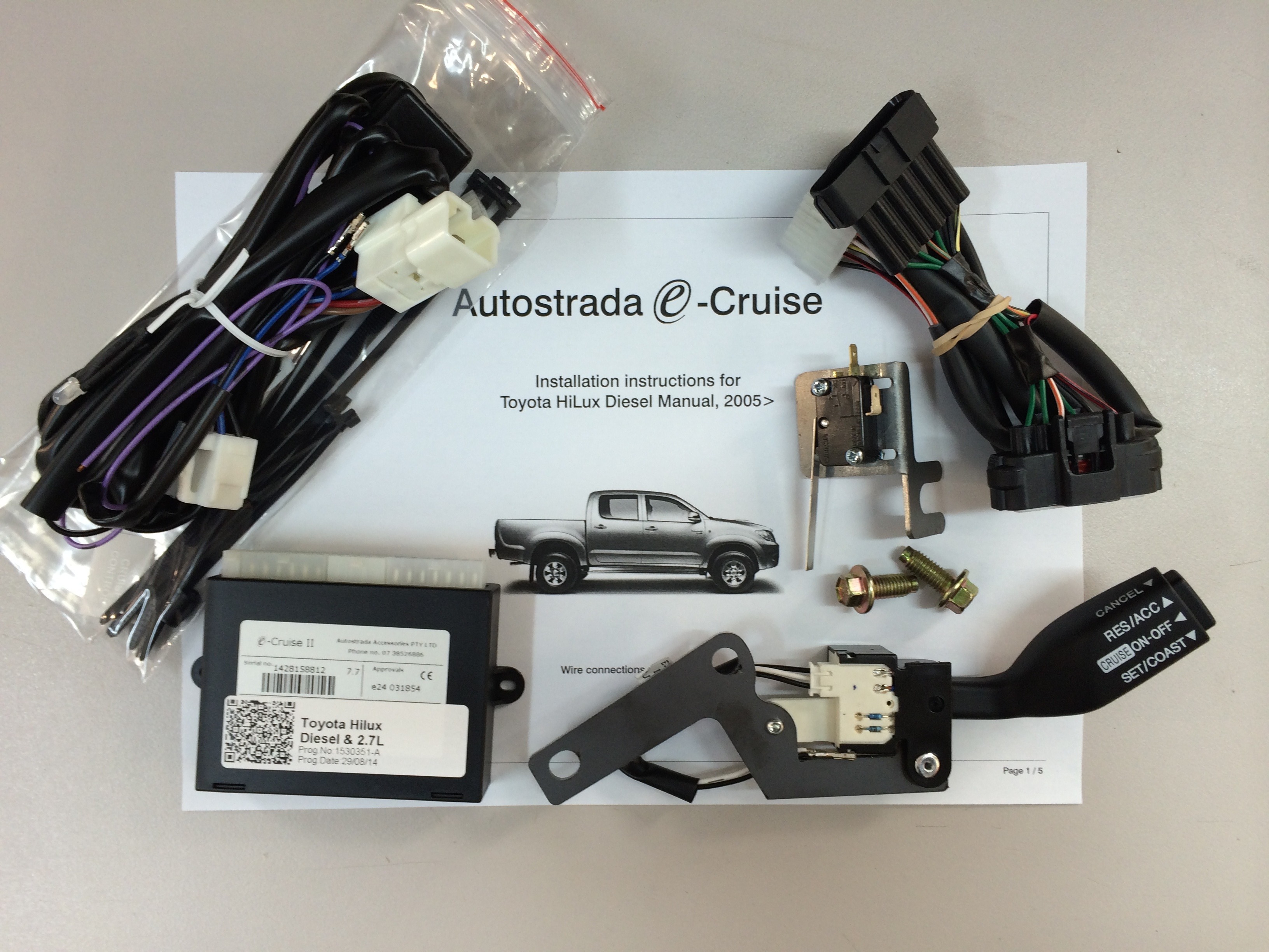 model specific e-cruise control kit